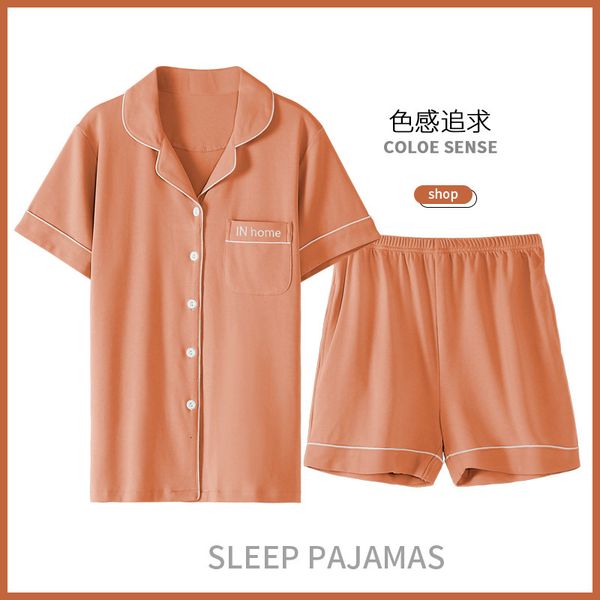 women's sleepwear ladie's sleepwear pajamas set short sleeve pant 2 piece home suit lapel cardigan shirt nightwear women pijamas d, Black;red 
women's sleepwear ladie's sleepwear pajamas set short sleeve pant 2 piece home suit lapel cardigan shirt nightwear women pijamas d, Black;red