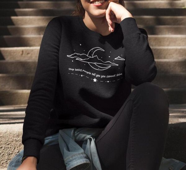 women's hoodies & sweatshirts sletting people tell you cannot shine sweatshirt dreamy cloudy moon graphic sweats motivational quo, Black
women's hoodies & sweatshirts sletting people tell you cannot shine sweatshirt dreamy cloudy moon graphic sweats motivational quo, Black