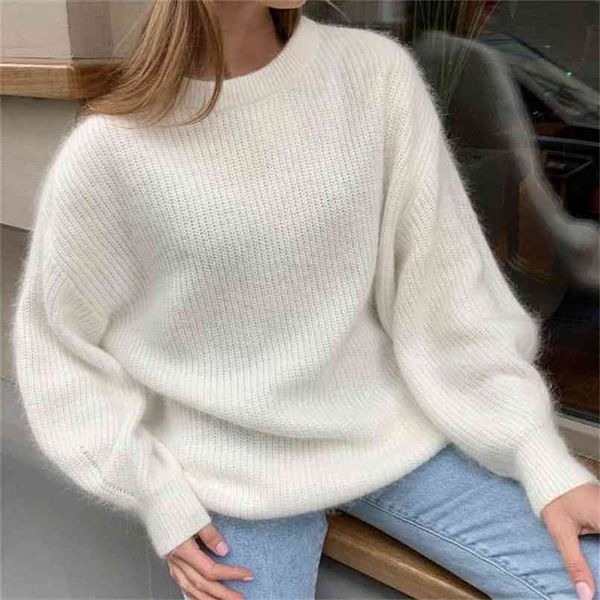 soft knitted cashmere women sweaters winter loose solid thick female pullovers warm basic ladies knitwear jumper 210914, White;black
soft knitted cashmere women sweaters winter loose solid thick female pullovers warm basic ladies knitwear jumper 210914, White;black