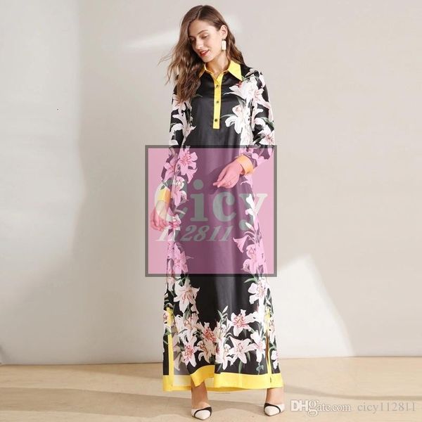 runway dresses the latest high-quality vintage mixed silk print long-sleeved lapel dress in europe and america 82e2, Black
runway dresses the latest high-quality vintage mixed silk print long-sleeved lapel dress in europe and america 82e2, Black