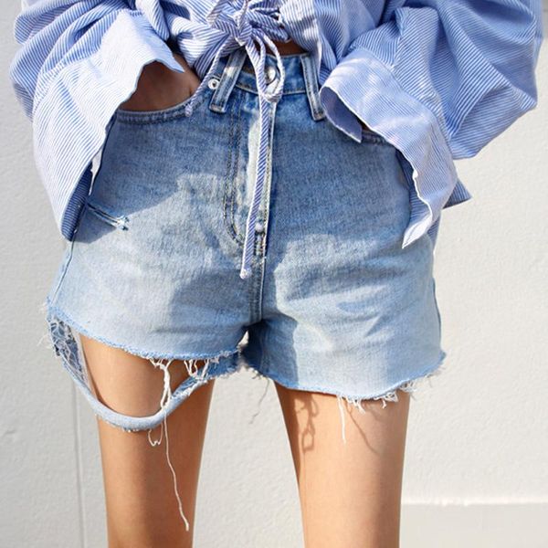 stretch fashion high waist women short jeans bleached summer denim shorts ripped korean feminino women's, Blue
stretch fashion high waist women short jeans bleached summer denim shorts ripped korean feminino women's, Blue