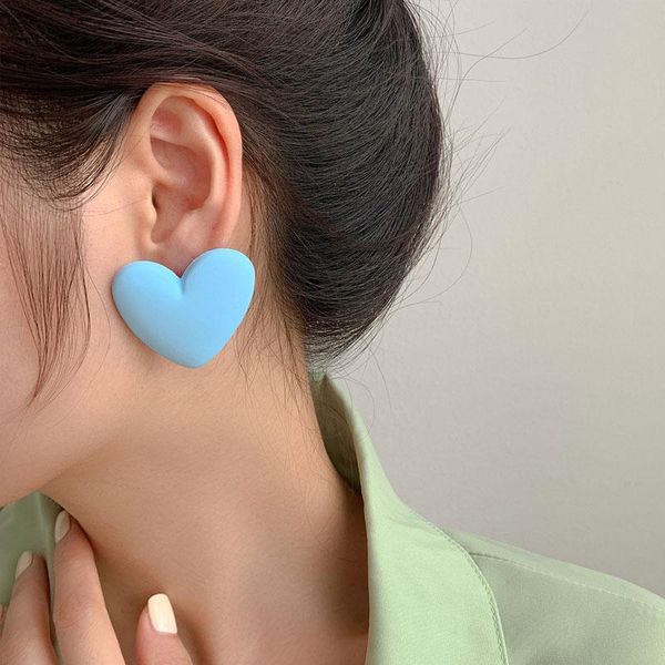 stud candy color acrylic love earrings simple design geometric heart all-match fashion party jewelry, Golden;silver
stud candy color acrylic love earrings simple design geometric heart all-match fashion party jewelry, Golden;silver