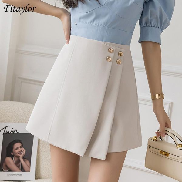 fitaylor 2021 spring summer women high waist ruffles shorts streetwear solid color button wide leg loose black women's, White;black
fitaylor 2021 spring summer women high waist ruffles shorts streetwear solid color button wide leg loose black women's, White;black