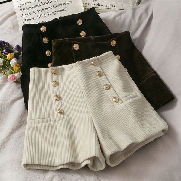 autumn winter office lady corduroy shorts women high waist double breasted casual straight a line wide leg 220312, White;black
autumn winter office lady corduroy shorts women high waist double breasted casual straight a line wide leg 220312, White;black