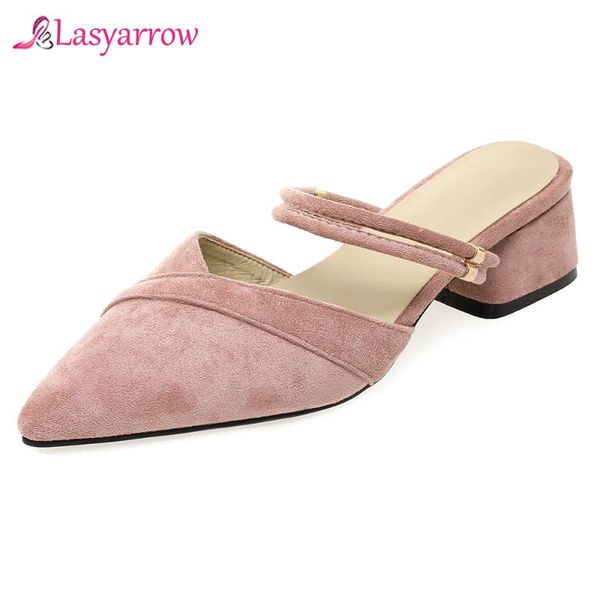 lasyarrow women med heel slippers fashion brand mule shoes pointed toe square slides sandal ladies pu leather zapatos mujer sandals, Black
lasyarrow women med heel slippers fashion brand mule shoes pointed toe square slides sandal ladies pu leather zapatos mujer sandals, Black