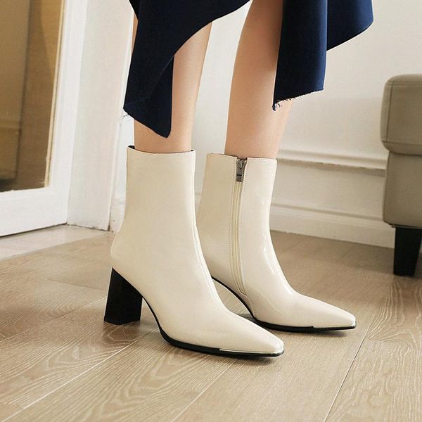 boots 2021 autumn winter women's patent leather thick heel ladies zipper square toe fashion knight women shoes, Black
boots 2021 autumn winter women's patent leather thick heel ladies zipper square toe fashion knight women shoes, Black