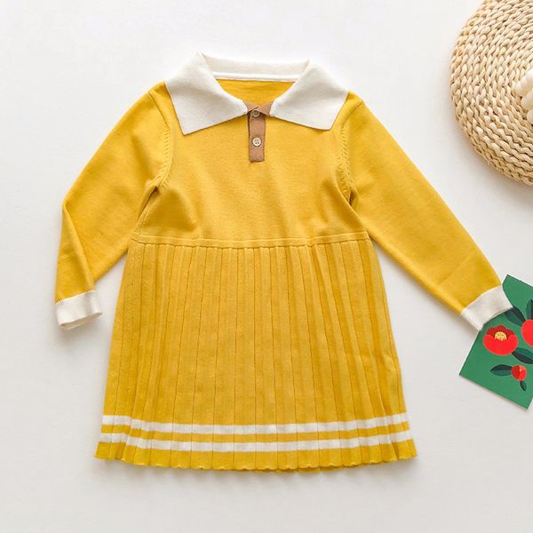autumn girls dress children fashion college style clothes lapel knitted pleated baby 210515, Red;yellow
autumn girls dress children fashion college style clothes lapel knitted pleated baby 210515, Red;yellow