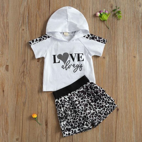 clothing sets kid girl's hooded short sleeve + skirt, leopard print love letter bow decoration summer 2021, White
clothing sets kid girl's hooded short sleeve + skirt, leopard print love letter bow decoration summer 2021, White