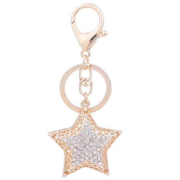 keychains creative crystal five-pointed star key ring rhinestone car chain exquisite charm female bag hanging ornaments keychain, Silver
keychains creative crystal five-pointed star key ring rhinestone car chain exquisite charm female bag hanging ornaments keychain, Silver