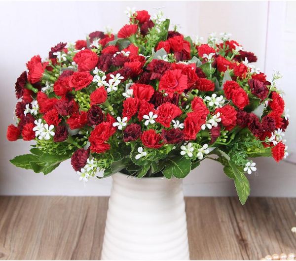 european-style artificial silk flowers carnation 25 buds 5 branches 1 bouquet mother's day gift wedding home decoration decorative & wr
european-style artificial silk flowers carnation 25 buds 5 branches 1 bouquet mother's day gift wedding home decoration decorative & wr