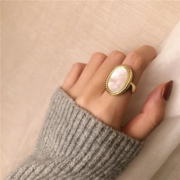 cluster rings lism 925 sterling silver korean baroque oval-shaped shell adjustable finger ring for women geometric fashion party jewelry, Golden;silver
cluster rings lism 925 sterling silver korean baroque oval-shaped shell adjustable finger ring for women geometric fashion party jewelry, Golden;silver