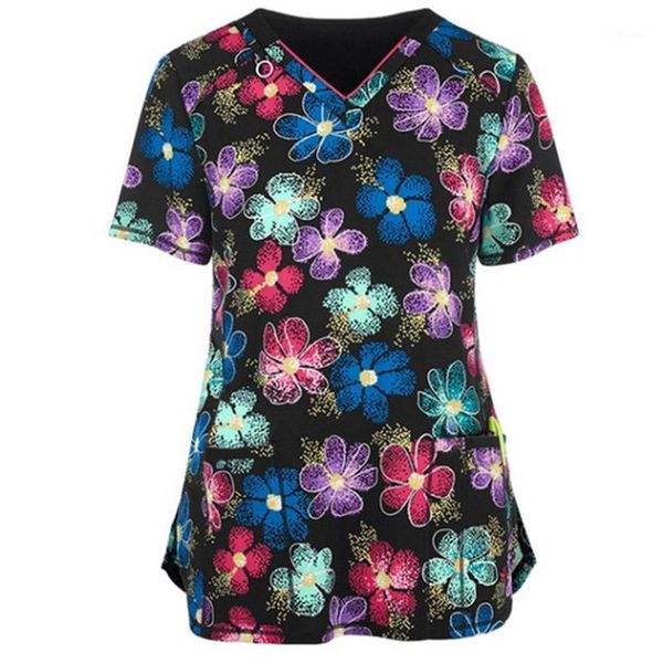scrubs women flower print casual short sleeve v-neck 's uniform for nursing work uniforme enfermera mujer women's t-shirt, White
scrubs women flower print casual short sleeve v-neck 's uniform for nursing work uniforme enfermera mujer women's t-shirt, White