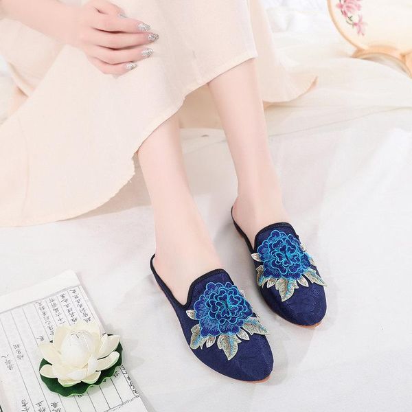 mules shoes women slippers embroider outdoor casual fashion spring/autumn flat for half, Black
mules shoes women slippers embroider outdoor casual fashion spring/autumn flat for half, Black