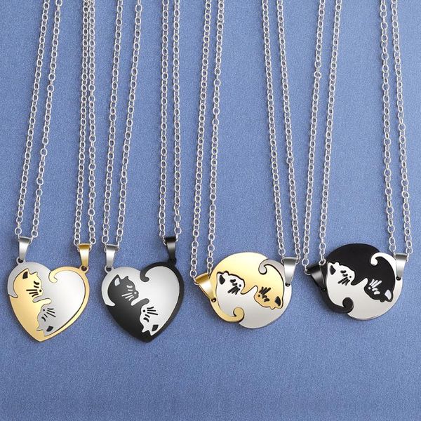 pendant necklaces heart necklace cute cartoon cat necklacesimple personality color black animal jewelry gift for girl boys, Silver
pendant necklaces heart necklace cute cartoon cat necklacesimple personality color black animal jewelry gift for girl boys, Silver
