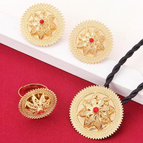 earrings & necklace ethnic ethiopian jewelry set pendant chain ring 24k gold color eritrea habesha wedding african, Silver
earrings & necklace ethnic ethiopian jewelry set pendant chain ring 24k gold color eritrea habesha wedding african, Silver
