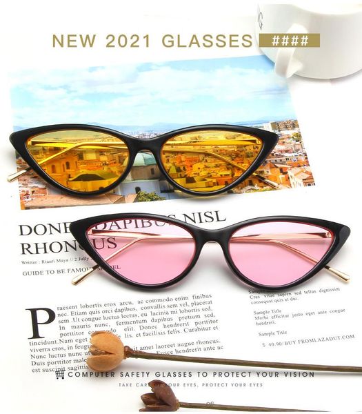 sunglasses 2021 mirror cat eye women vintage metal reflective glasses for brand designer gafas de sol mujer, White;black
sunglasses 2021 mirror cat eye women vintage metal reflective glasses for brand designer gafas de sol mujer, White;black