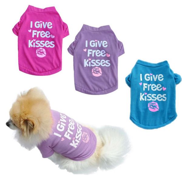 Pet Dog Clothes Letter Puppy Shirts Cotton Small Dogs Vest Sleeveless Dog Outwear Valentines Day Pet Supplies 3 Colors YG985, Send randomly
Pet Dog Clothes Letter Puppy Shirts Cotton Small Dogs Vest Sleeveless Dog Outwear Valentines Day Pet Supplies 3 Colors YG985, Send randomly