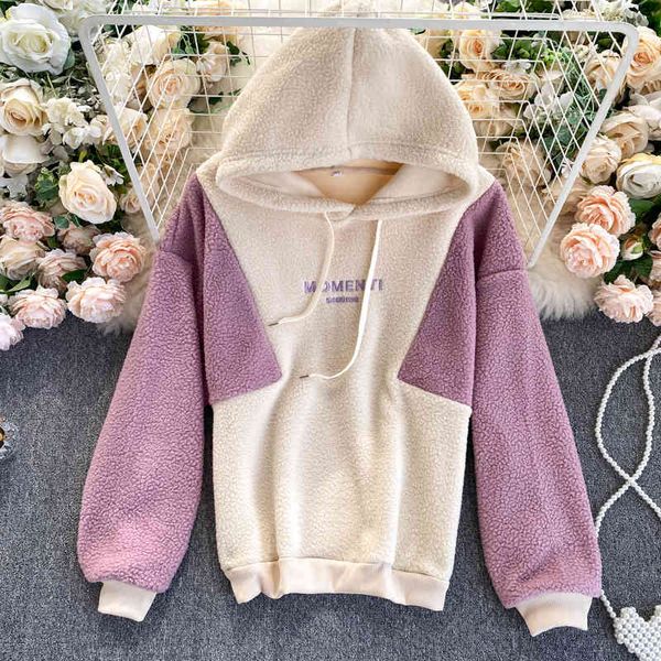 women's hoodies & sweatshirts autumn and winter women hooded sweatshirt letters embroidery color match loose pullover hoodies fema, Black
women's hoodies & sweatshirts autumn and winter women hooded sweatshirt letters embroidery color match loose pullover hoodies fema, Black