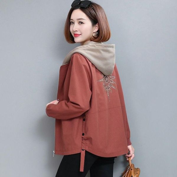 women's jackets 2021 autumn coat hooded jacket long sleeve zipper pockets casual windbreaker basic outerwear plus size 4xl e25, Black;brown
women's jackets 2021 autumn coat hooded jacket long sleeve zipper pockets casual windbreaker basic outerwear plus size 4xl e25, Black;brown