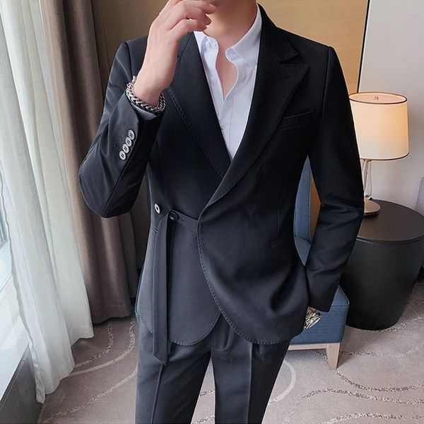 men's suits & blazers mens harajuku blazer jacket slim fit business casual suit coat spring autumn fashion office work wedding party, White;black
men's suits & blazers mens harajuku blazer jacket slim fit business casual suit coat spring autumn fashion office work wedding party, White;black