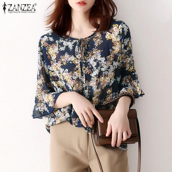 women's blouses & shirts women chiffon blouse 2022 summer lace up print casual middle floral sleeve o-neck ladies blusa femme, White
women's blouses & shirts women chiffon blouse 2022 summer lace up print casual middle floral sleeve o-neck ladies blusa femme, White