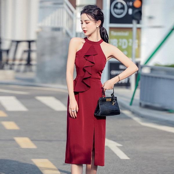 casual dresses solid chiffion vintage neck-mounted dress sleeveless party women's robe ruffle vacation beach female summer chic vestido, Black;gray
casual dresses solid chiffion vintage neck-mounted dress sleeveless party women's robe ruffle vacation beach female summer chic vestido, Black;gray