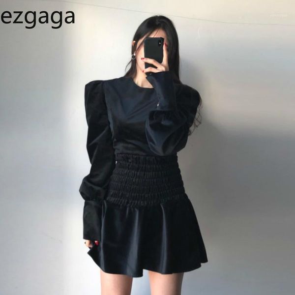 ezgaga undefined black pleated dress women autumn winter chic o-neck slim waist long puff sleeve velvet elegant bodycon, Black;gray
ezgaga undefined black pleated dress women autumn winter chic o-neck slim waist long puff sleeve velvet elegant bodycon, Black;gray