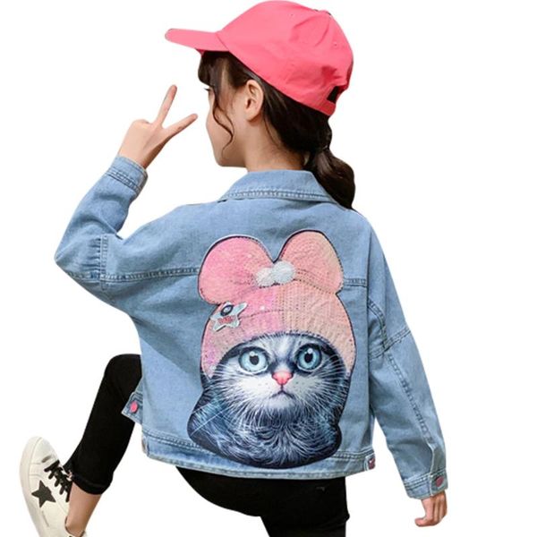 jackets girls denim jacket cat sequin coats outerwear 2021 children's spring autumn kids clothing 6 8 10 12 14, Blue;gray
jackets girls denim jacket cat sequin coats outerwear 2021 children's spring autumn kids clothing 6 8 10 12 14, Blue;gray