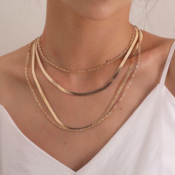vintage multilayer snake bone blade chains necklace for women simple fashion geometric clavicle necklaces pendant party jewelry, Silver
vintage multilayer snake bone blade chains necklace for women simple fashion geometric clavicle necklaces pendant party jewelry, Silver