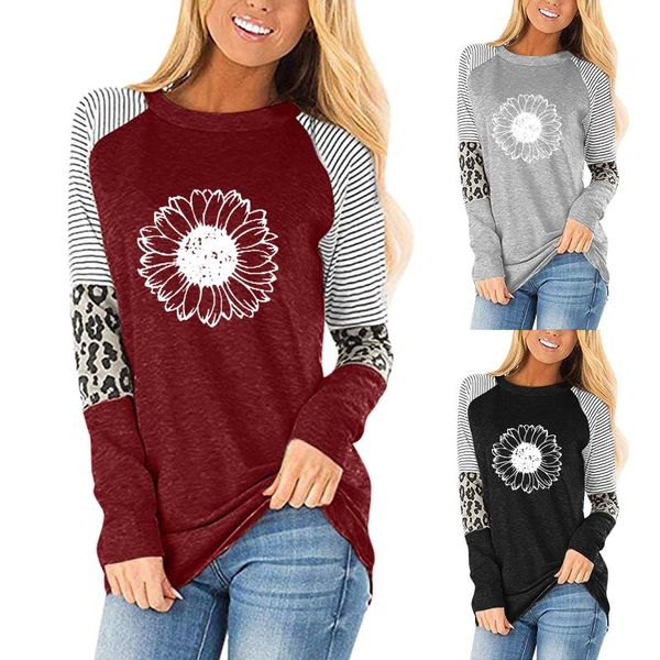 women's blouses & shirts women casual o-neck leopard splicing printing long sleeve shirt blouse female stitching tees fashion loose lad, White
women's blouses & shirts women casual o-neck leopard splicing printing long sleeve shirt blouse female stitching tees fashion loose lad, White