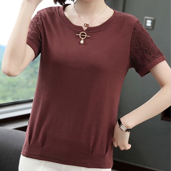 women's t-shirt beading lace patchwork short sleeve female red wine summer cotton t women casual tshirt tee femme nxwv, White
women's t-shirt beading lace patchwork short sleeve female red wine summer cotton t women casual tshirt tee femme nxwv, White