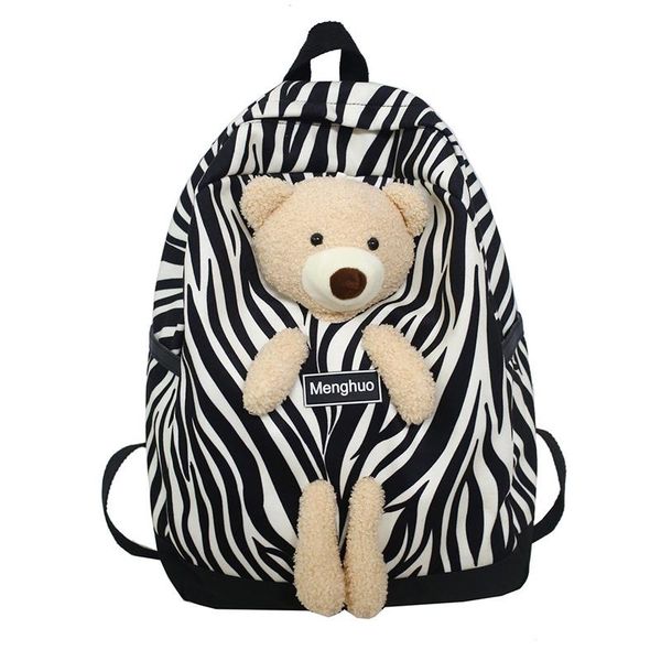 backpack trend woman fashion zebra pattern backpacks cute school bagpack harajuku travel shoulder bags daypack 
backpack trend woman fashion zebra pattern backpacks cute school bagpack harajuku travel shoulder bags daypack