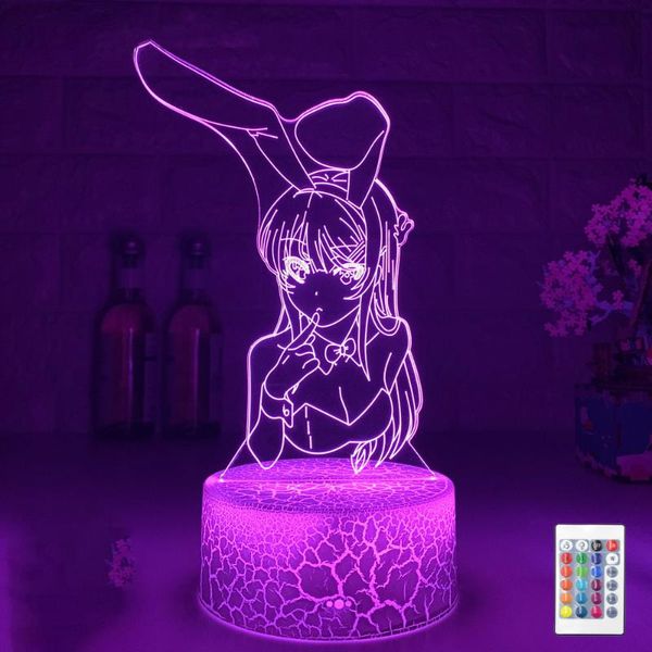 night lights 3d nightlights anime light illusion led lamp multi color changing lampara girl senpai mai sakurajima kawaii for xmas gift
night lights 3d nightlights anime light illusion led lamp multi color changing lampara girl senpai mai sakurajima kawaii for xmas gift
