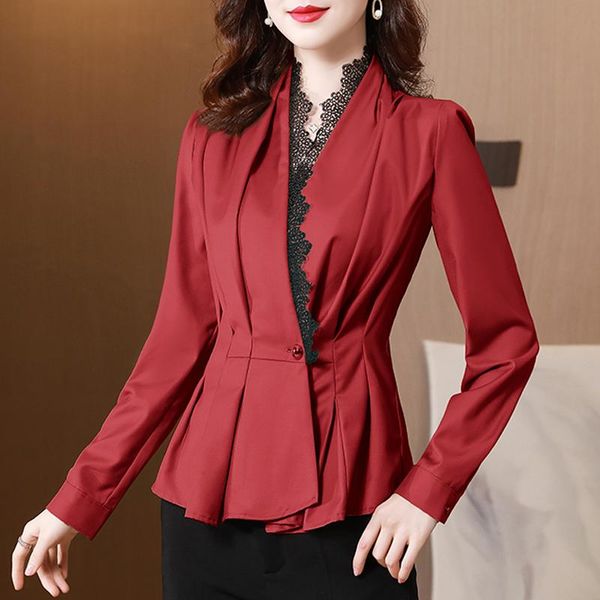 women's suits & blazers autumn 2021 women blazer jacket elegant slim patchwork lace suit v-neck long sleeve single button office lady s, White;black
women's suits & blazers autumn 2021 women blazer jacket elegant slim patchwork lace suit v-neck long sleeve single button office lady s, White;black