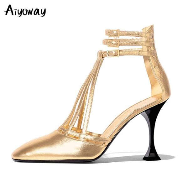 aiyoway fashion women gladiator sandals summer strange heels square toe buckle strap gold ladies shoes sandal big size 34-43, Black
aiyoway fashion women gladiator sandals summer strange heels square toe buckle strap gold ladies shoes sandal big size 34-43, Black
