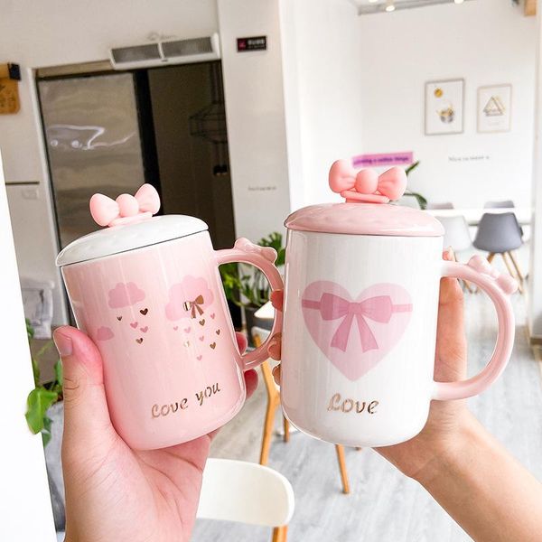 mugs 2021 product cute creative bow ceramic cup with lid spoon pink girl heart girlfriend mark milk coffee
mugs 2021 product cute creative bow ceramic cup with lid spoon pink girl heart girlfriend mark milk coffee