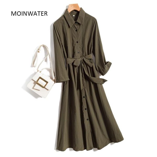 casual dresses moinwater women long sleeve dress for autumn female turn-down collar spring lady clothing md2010, Black;gray
casual dresses moinwater women long sleeve dress for autumn female turn-down collar spring lady clothing md2010, Black;gray
