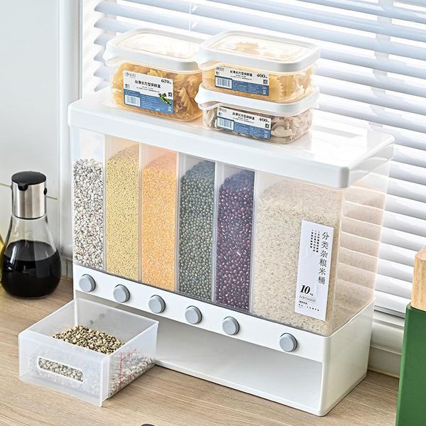 storage bottles & jars whole grain box kitchen wall-mounted multifunctional rice bucket sealed
storage bottles & jars whole grain box kitchen wall-mounted multifunctional rice bucket sealed