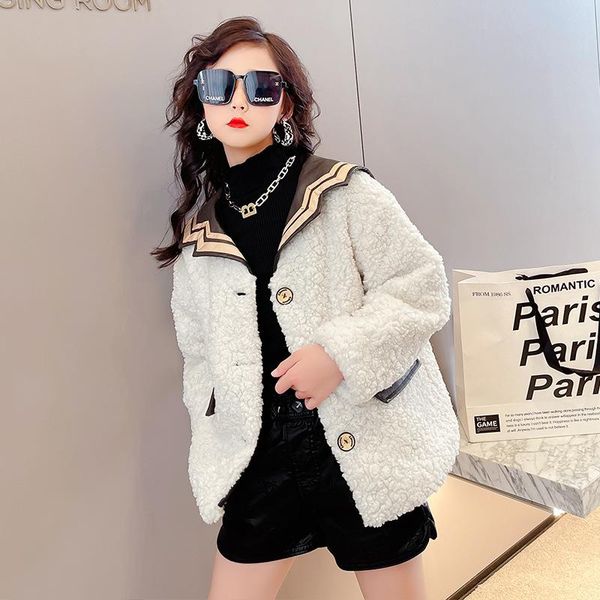 down coat girl winter heavy children plus cotton thick plush fleece outerwear autumn teenager fashion navy collar jacket 10 11 12 13y, Blue;gray
down coat girl winter heavy children plus cotton thick plush fleece outerwear autumn teenager fashion navy collar jacket 10 11 12 13y, Blue;gray