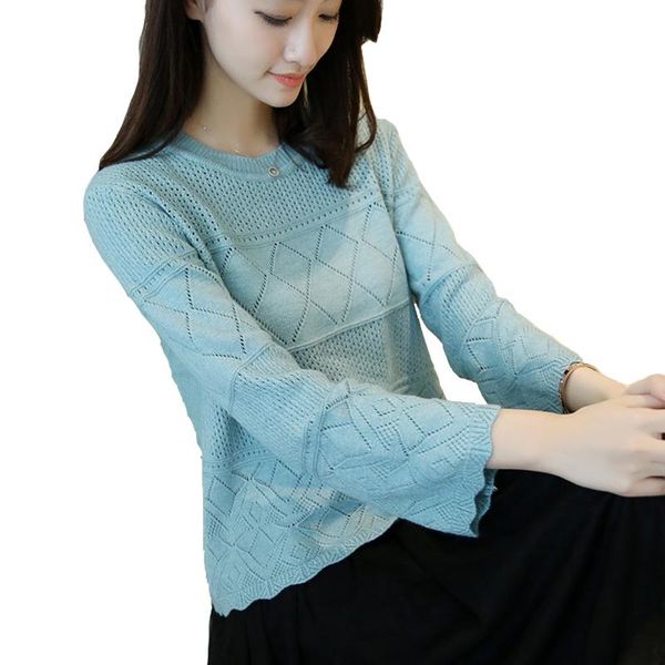 women's sweaters elegant spring sweater women 2021 casual fashion loose knitting and pullovers round neck bell sleeve, White;black
women's sweaters elegant spring sweater women 2021 casual fashion loose knitting and pullovers round neck bell sleeve, White;black