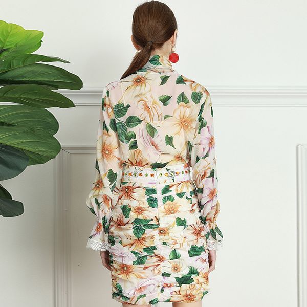 two piece dress spring fashion runway two feminine floral styling pieces printing chiffon shirt and drapeado skirt suit party matching set 0, White
two piece dress spring fashion runway two feminine floral styling pieces printing chiffon shirt and drapeado skirt suit party matching set 0, White