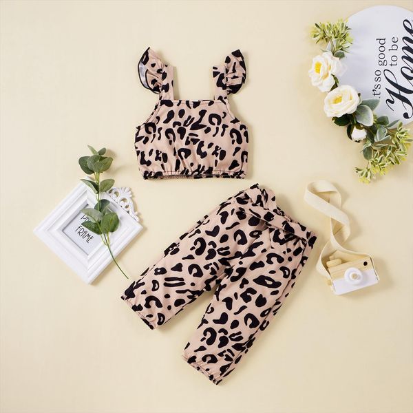 summer kids leopard suit sleeveless round neck crop elastic waist bowknot long pants girls clothes 1 4y, White
summer kids leopard suit sleeveless round neck crop elastic waist bowknot long pants girls clothes 1 4y, White
