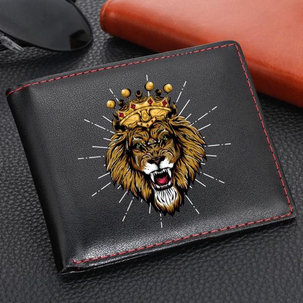 wallets the lion crown short for men case holder bi-fold gents design dollar slim purse money clip leather, Red;black
wallets the lion crown short for men case holder bi-fold gents design dollar slim purse money clip leather, Red;black