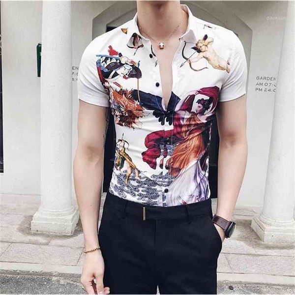 men's shirts summer slim fit shirt men england angel print casual short sleeve night club shirt1 37qr, White;black
men's shirts summer slim fit shirt men england angel print casual short sleeve night club shirt1 37qr, White;black