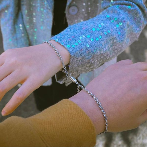 stainless steel magnet couple bracelet chain charm for lovers heart attract paired brazalete friendship jewelry gift bracelets, Golden;silver
stainless steel magnet couple bracelet chain charm for lovers heart attract paired brazalete friendship jewelry gift bracelets, Golden;silver