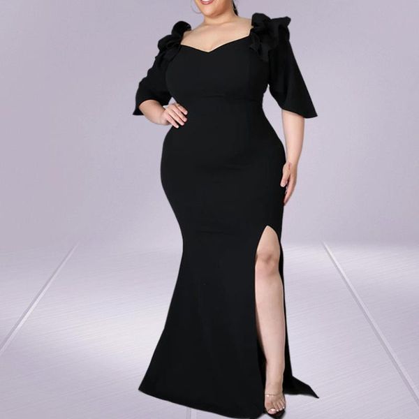 plus size dresses 5xl party for women solid puff sleeve floor length high waist elegant lady maxi dress wholesale drop, Black
plus size dresses 5xl party for women solid puff sleeve floor length high waist elegant lady maxi dress wholesale drop, Black
