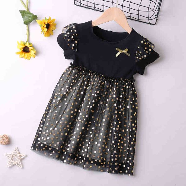 star shiny girls dress children clothes summer short-sleeve stitching mesh party sweet princess 210515, Red;yellow
star shiny girls dress children clothes summer short-sleeve stitching mesh party sweet princess 210515, Red;yellow