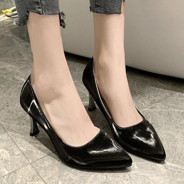 dress shoes women high heels fashion party pu leather shallow mouth thin pointed toe womens zapatos de mujer, Black
dress shoes women high heels fashion party pu leather shallow mouth thin pointed toe womens zapatos de mujer, Black