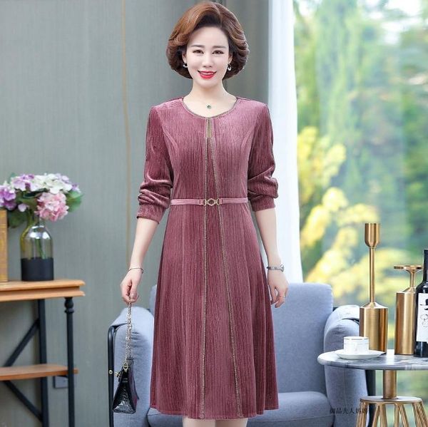 casual dresses long sleeve dress velvet spring autumn middle-aged fashion elegant plus size women's calf mother's clothes, Black;gray
casual dresses long sleeve dress velvet spring autumn middle-aged fashion elegant plus size women's calf mother's clothes, Black;gray