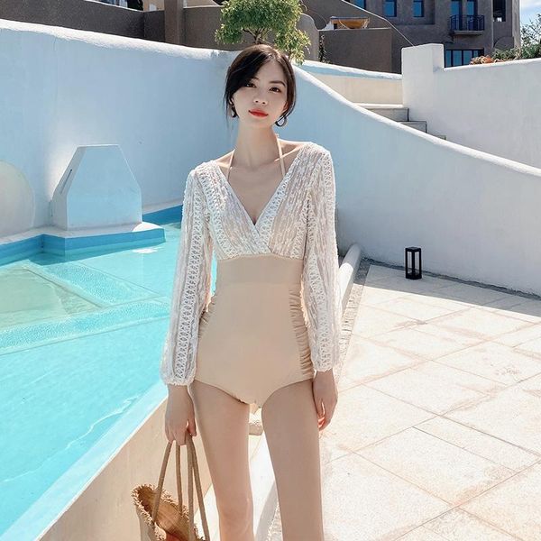 women's swimwear 2021 swimsuit korean small fragrance one-piece belly covered slim conservative spring resort, White;black
women's swimwear 2021 swimsuit korean small fragrance one-piece belly covered slim conservative spring resort, White;black